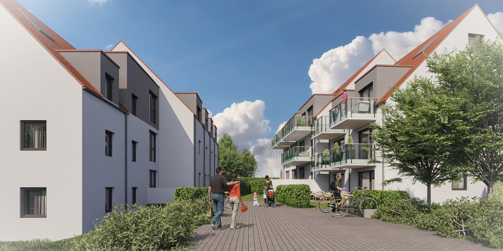 QNG-Neubauprojekt Scharnhausen — Wohnhof